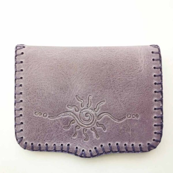 Cartera de piel malva