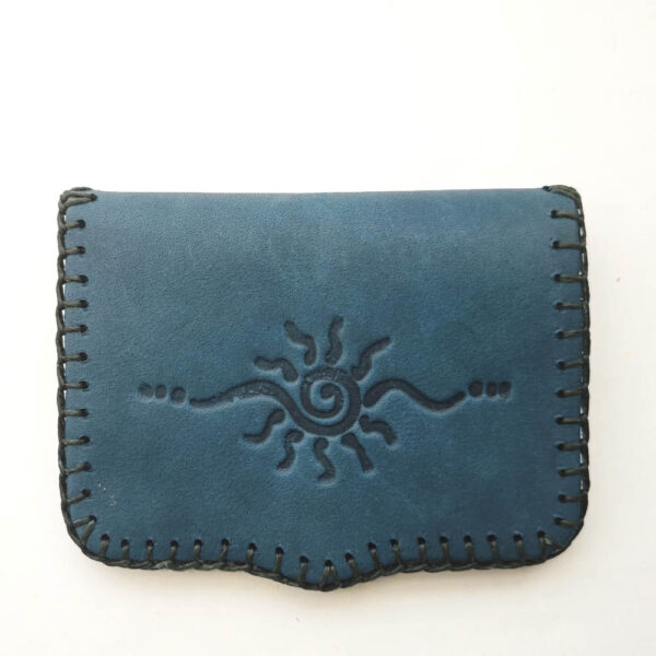 Cartera de piel verde